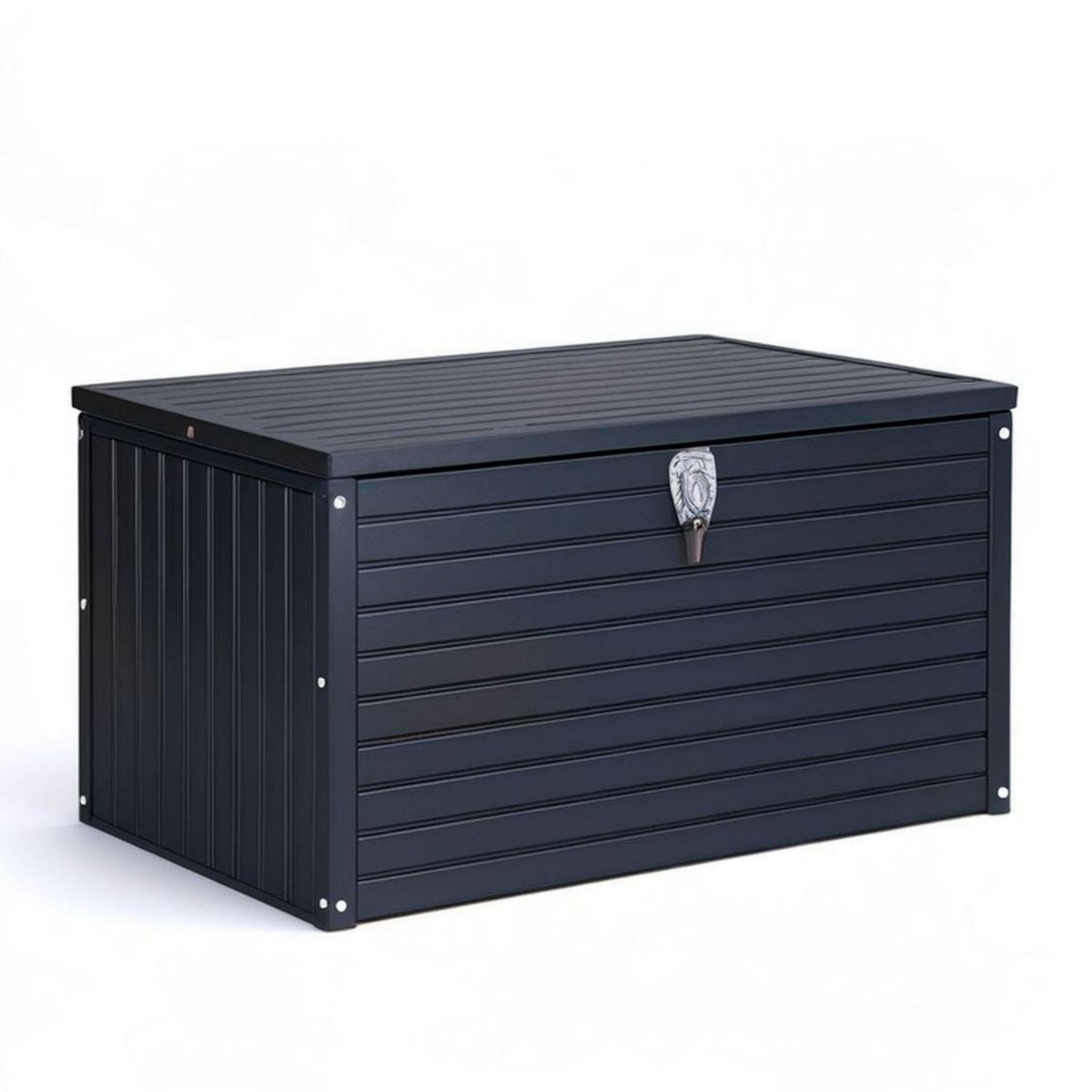 Czarna skrzynia do przechowywania 420 l z polipropylenu, 120 × 60 × 63 cm