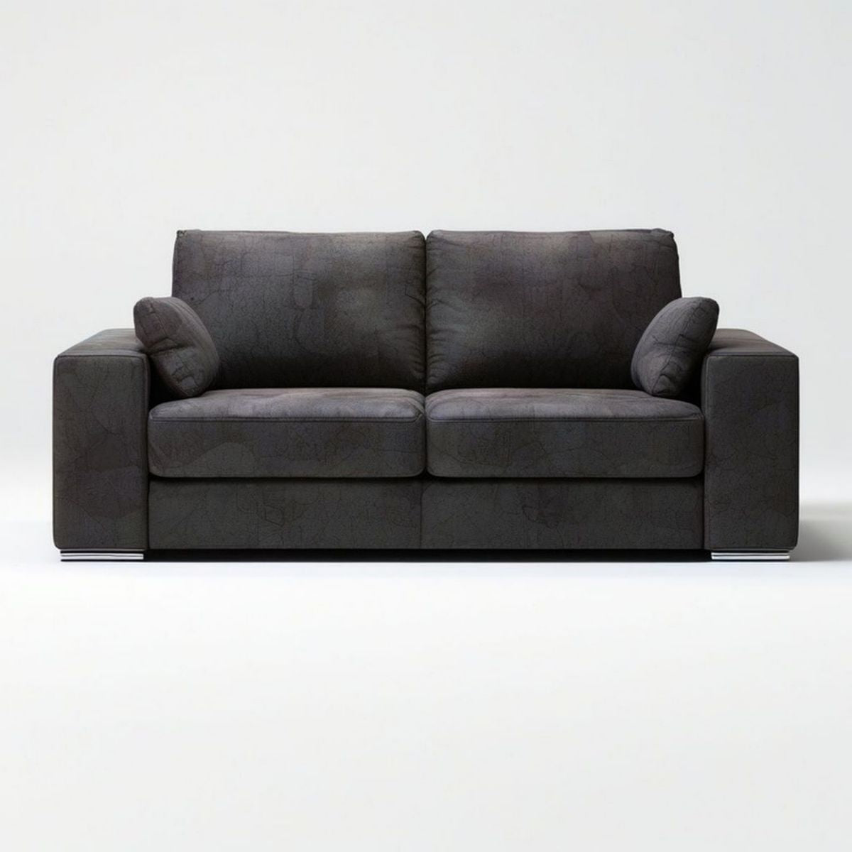 Sofa dwuosobowa grafitowa z tapicerką z mikrofibry, 190 x 90 x 85 cm